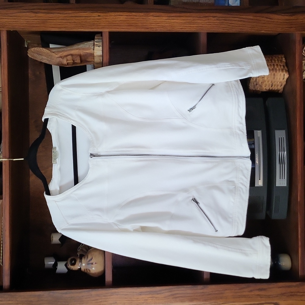 One World White zip jacket XL